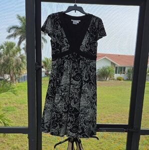 Black and White Floral Dress